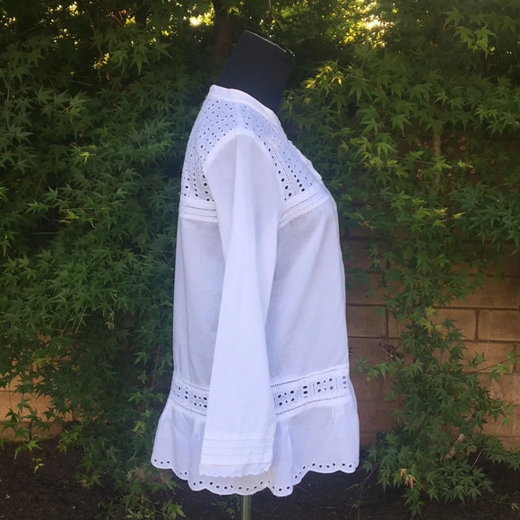 J Crew Eyelet Blouse‎ - Picture 3 of 7